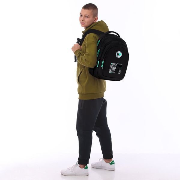 Шкільний рюкзак для хлопчика, з анатомічною спинкою, GoPack Teens чорний GO26-162M-4 фото
