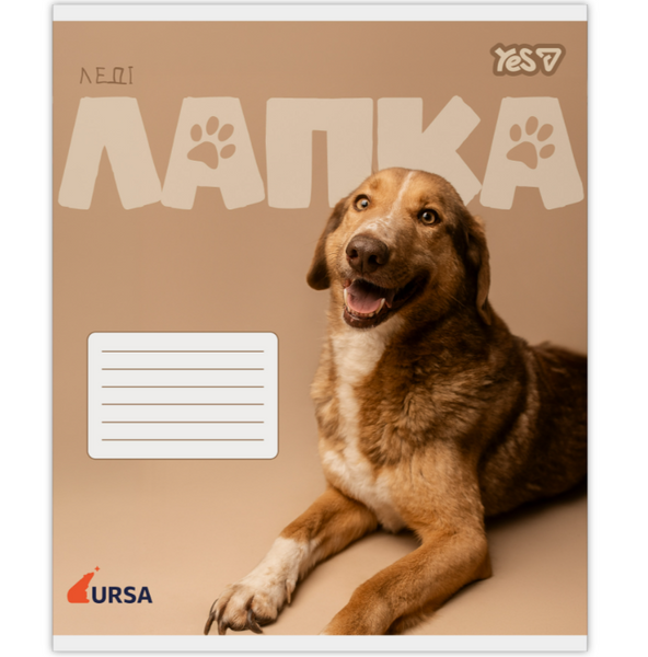 Зошит шкільний в лінію 18 аркушів Yes, Ursa Тварини (5 видів) 768955 фото