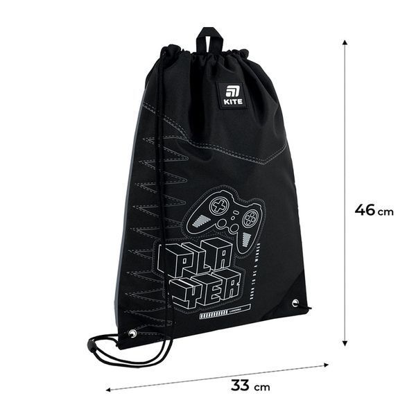 Сумка для змінного взуття Kite Player чорна K25-600M-8 фото