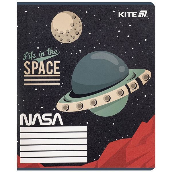 Зошит шкільний в клітинку 12 аркушів Kite Harry NASA NS25-232 фото