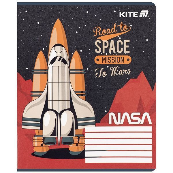 Зошит шкільний в клітинку 12 аркушів Kite Harry NASA NS25-232 фото