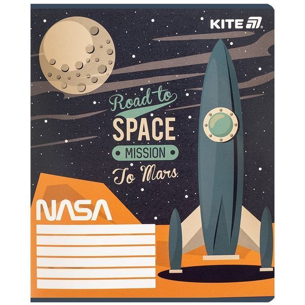 Зошит шкільний в клітинку 12 аркушів Kite Harry NASA NS25-232 фото
