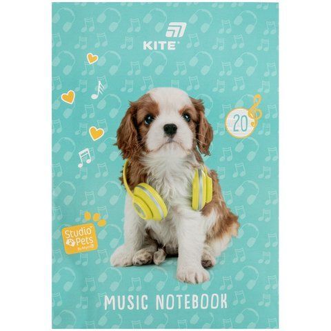 Зошит для нот 20 аркушів Kite Studio Pets А4 SP26-404 фото