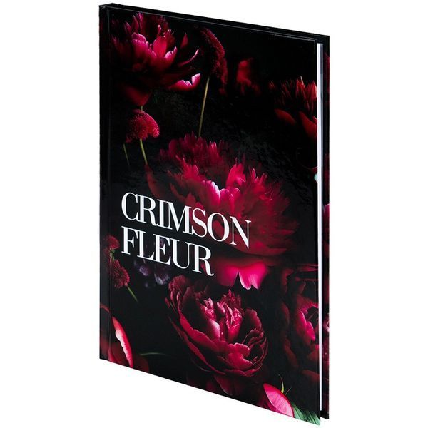 Блокнот Axent A5, тверда обкладинка, клітинка, 96 аркушів Crimson fleur 8459-4-A фото