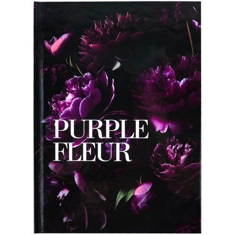Блокнот Axent A5, тверда обкладинка, клітинка, 96 аркушів Purple fleur 8459-2-A фото