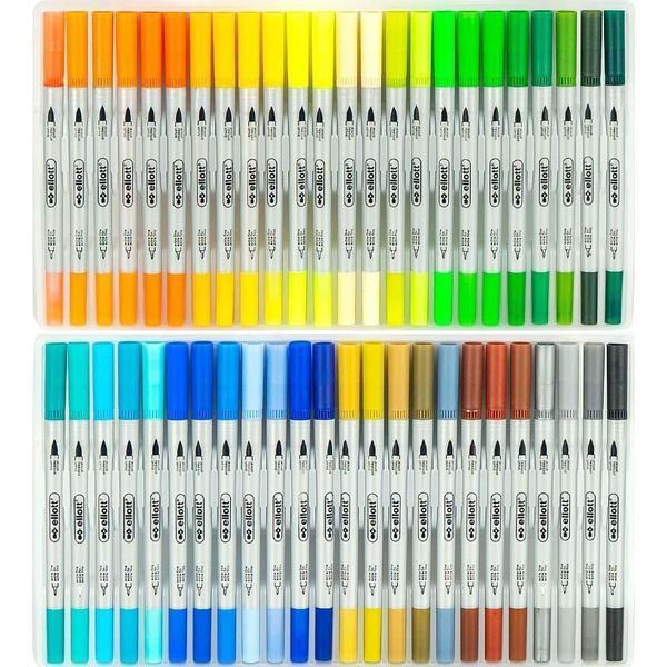 Акварельні маркери двосторонні CelloLuva Dual Brush 72 шт PP003-72 фото