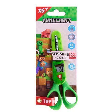 Ножиці дитячі YES Minecraft 13 см у футлярі 480463 фото