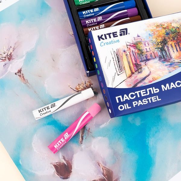 Пастель масляна (олійна) Kite Creative 12 кольорів K-200-12 фото