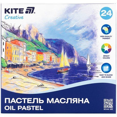 Пастель масляна (олійна) Kite Creative 24 кольори K-200-24 фото