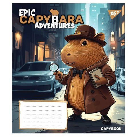 Зошит шкільний в лінію 24 аркуші YES, Epic Capybara 767797 фото
