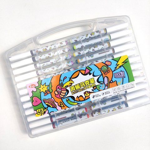Акрилові маркери пензлики з рідкою фарбою Acrylic 48 шт JD-901-48 фото