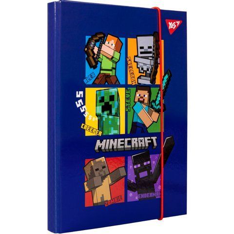 Папка для зошитів В5 на резинці YES Minecraft Майнкрафт 500238 фото