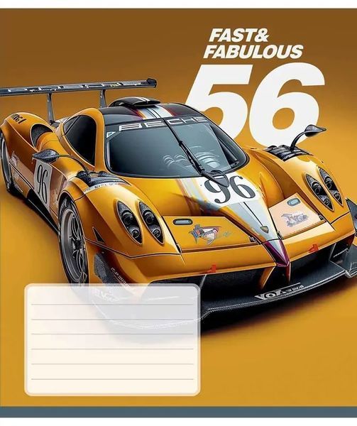 Зошит шкільний в клітинку 18 аркушів Школярик Fast&Fabulous (5 видів) 018-3683K фото