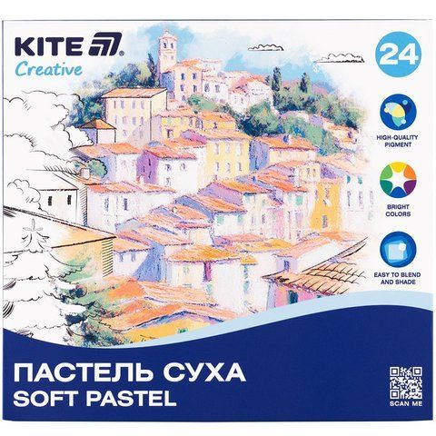 Пастель суха Kite Creative 24 кольори K-201-24 фото