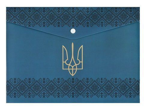 Папка-конверт на кнопці для документів А4 Buromax Тризуб BM.3970-68 фото