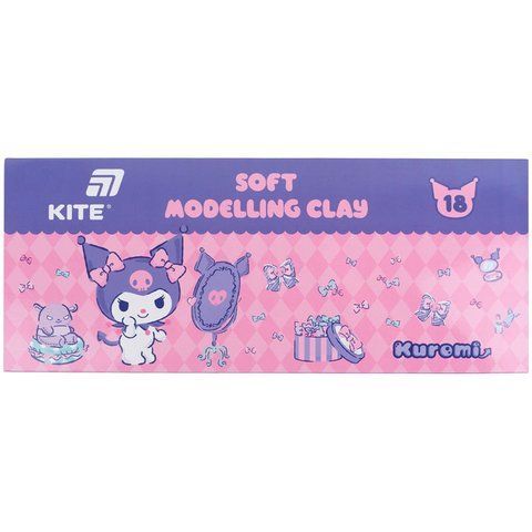 Пластилін восковий Kite Kuromi Куромі 18 кольорів, 360 г HK24-085 фото