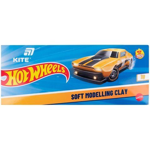 Пластилін восковий Kite Hot Wheels 18 кольорів, 360 г HW25-085 фото