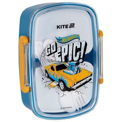 Ланч-бокс дитячий пластиковий з наповненням Kite Hot Wheels 750 мл HW25-181 фото