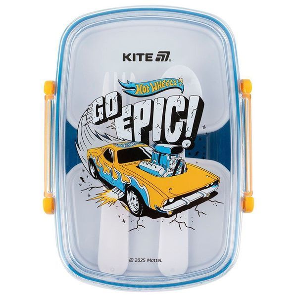 Ланч-бокс дитячий пластиковий з наповненням Kite Hot Wheels 750 мл HW25-181 фото