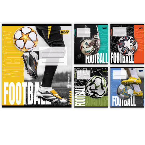 Зошит шкільний в лінію 24 аркуші YES, Football energy 768799 фото
