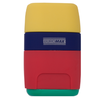 Точилка+гумка для олівців Buromax пластикова з контейнером BM.4771 BM.4771 фото