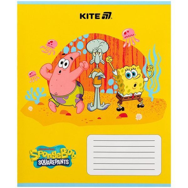 Зошит шкільний в косу лінію 12 аркушів Kite SpongeBob Губка Боб SB25-235 фото