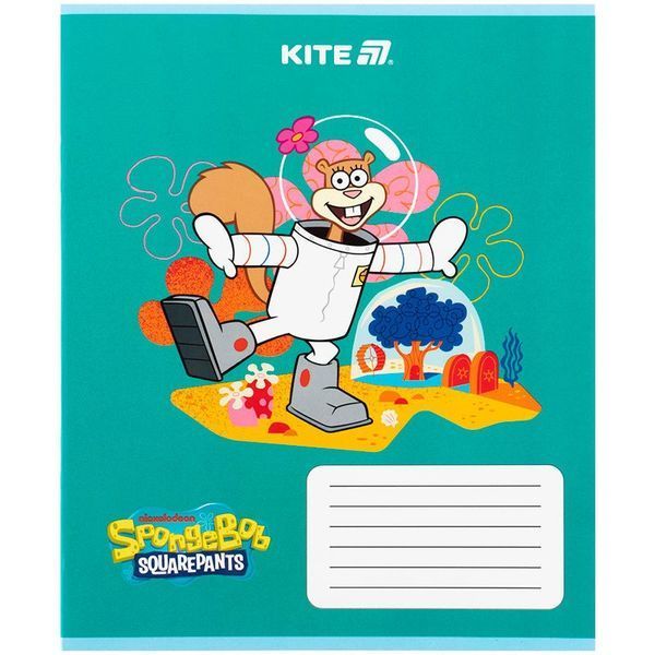 Зошит шкільний в косу лінію 12 аркушів Kite SpongeBob Губка Боб SB25-235 фото