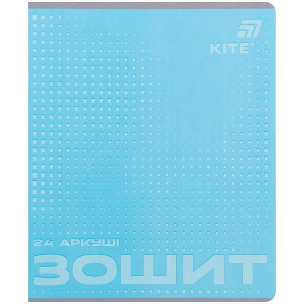 Зошит шкільний в клітинку 24 аркуша Kite One Color однотонний K26-238-1 фото Зошит шкільний в клітинку 24 аркуша Kite One Color однотонний K26-238-1 фото