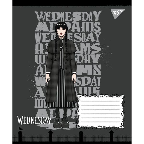 Зошит шкільний в лінію 24 аркуші YES, Wednesday Школа Загадок 768271 фото Зошит шкільний в лінію 24 аркуші YES, Wednesday Школа Загадок 768271 фото
