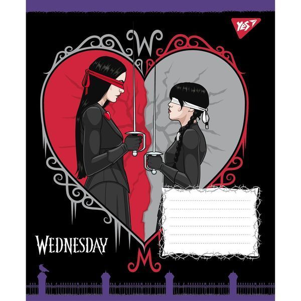 Зошит шкільний в лінію 24 аркуші YES, Wednesday Школа Загадок 768271 фото Зошит шкільний в лінію 24 аркуші YES, Wednesday Школа Загадок 768271 фото