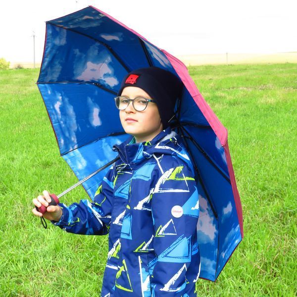 Складна жіноча парасолька напівавтомат з подвійною тканиною Top Rain, бордова 136-1 фото