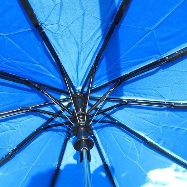 Складна парасолька напівавтомат з подвійною тканиною Top Rain, синя 136-2 фото