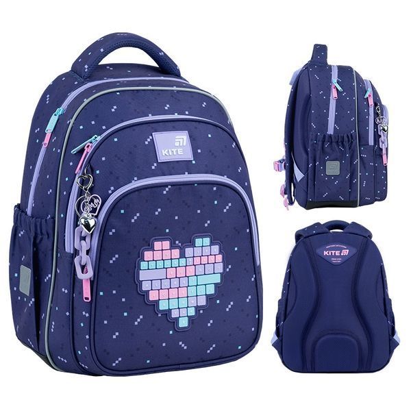Шкільний рюкзак з ортопедичною спинкою для дівчинки Kite Education Type Love K26-763M-2 фото