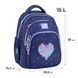 Шкільний рюкзак з ортопедичною спинкою для дівчинки Kite Education Type Love K26-763M-2 фото 3