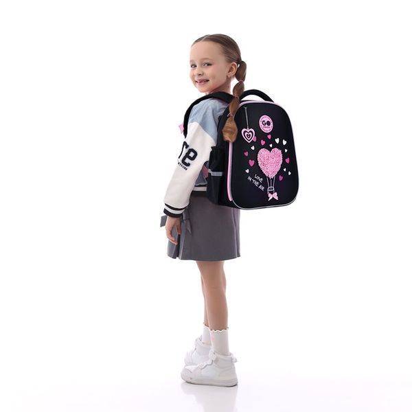 Шкільний рюкзак для дівчинки, з анатомічною спинкою, GoPack Education Heart GO26-165S-2 фото