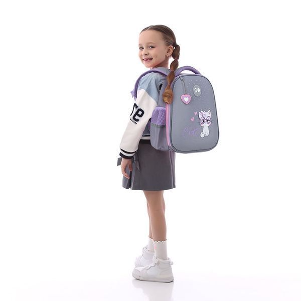 Шкільний рюкзак для дівчинки, з анатомічною спинкою, GoPack Education Cute Kitty GO26-165S-3 фото