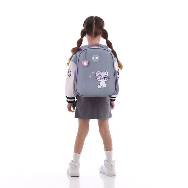 Шкільний рюкзак для дівчинки, з анатомічною спинкою, GoPack Education Cute Kitty GO26-165S-3 фото