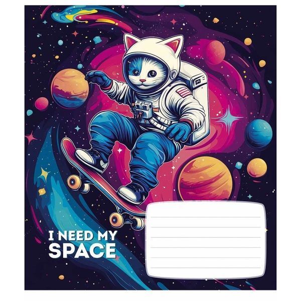 Зошит шкільний в лінію 12 аркушів Star I need my space (5 видів) 012-3496L фото