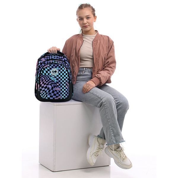 Шкільний рюкзак для дівчинки, з ущільненою спинкою, GoPack Teens GO26-162M-2 фото