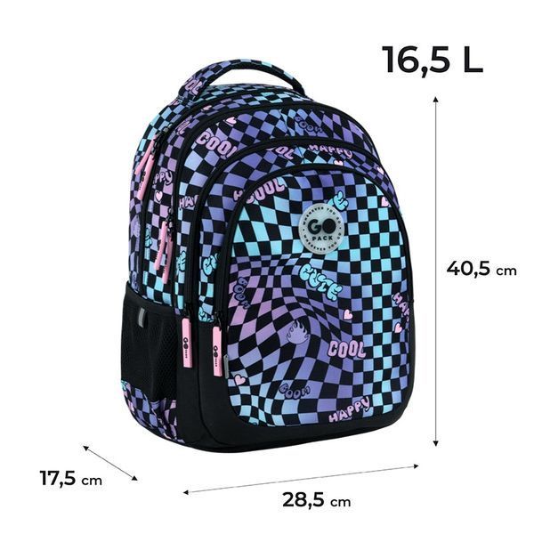Шкільний рюкзак для дівчинки, з ущільненою спинкою, GoPack Teens GO26-162M-2 фото