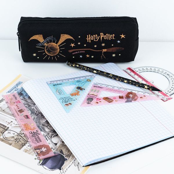 Набір лінійок 4 предмети: Kite Harry Potter (Гарі Потер): лінійка 15 см, транспортир, 2 косинця HP25-282 фото