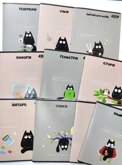 Купити Набір предметних зошитів ZiBi Crazy Cat 48 аркушів 10 шт 8