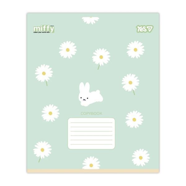 Зошит шкільний в клітинку 12 аркушів Yes, Miffy Flowers (5 видів) 768708 фото