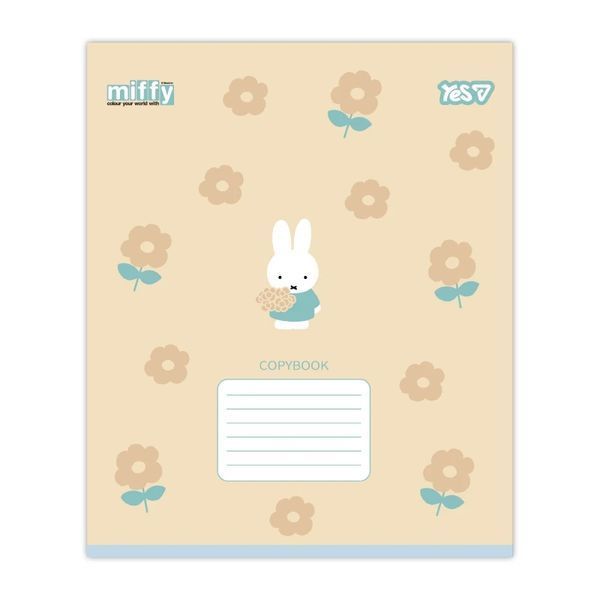 Зошит шкільний в клітинку 12 аркушів Yes, Miffy Flowers (5 видів) 768708 фото