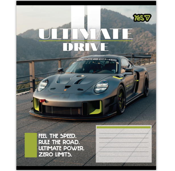 Зошит шкільний в клітинку 24 аркуша YES, Ultimate drive 768786 фото