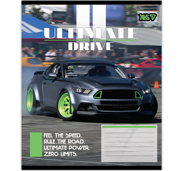 Зошит шкільний в клітинку 24 аркуша YES, Ultimate drive 768786 фото