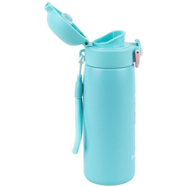Термос з кнопкою Kite Hug in mug, 430 мл, бірюзовий K25-1221-1 фото