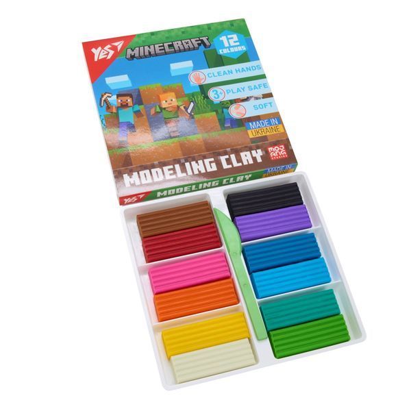 Пластилін Yes Minecraft 12 кольорів 240 г (Майнкрафт) 540668 фото