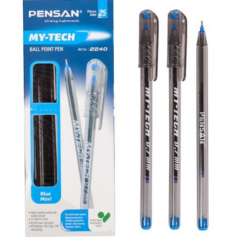 Ручка масляна Pensan MY-TECH синя 2240 фото