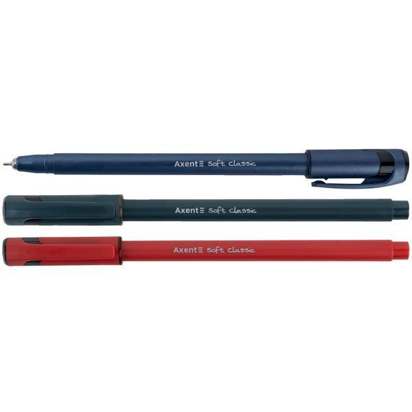 Ручка кулькова масляна Axent Soft Classic 0,7 мм синя AB1101-02-A фото